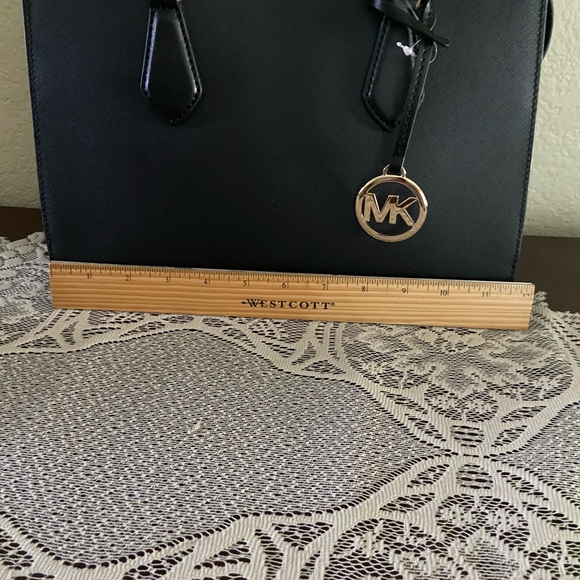 NEW Michael Kors Black Satchel with Gold Accents - Picture 4 of 5